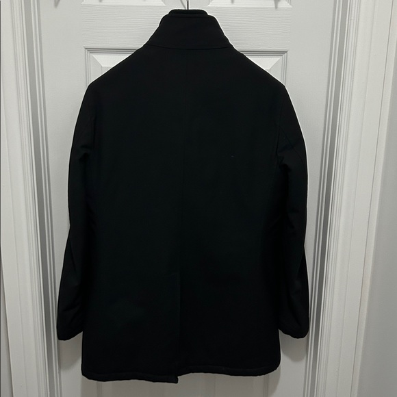 Men's Italian size 52 slim Loro Piana Storm System Wool Black Coat w/gilet - Picture 5 of 7